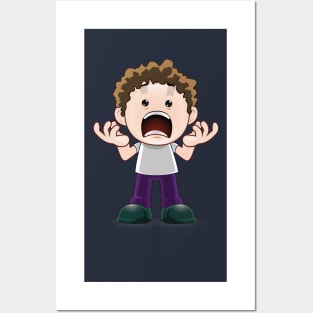 curly hair boy T-shirt For kids Posters and Art